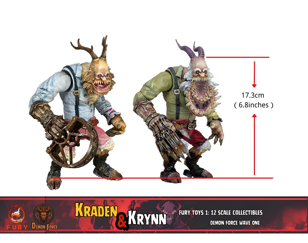 (Preorder) Fury toys Demon Force wave 1 1/12 The brother Kraden and Krynn 7 inches action figure