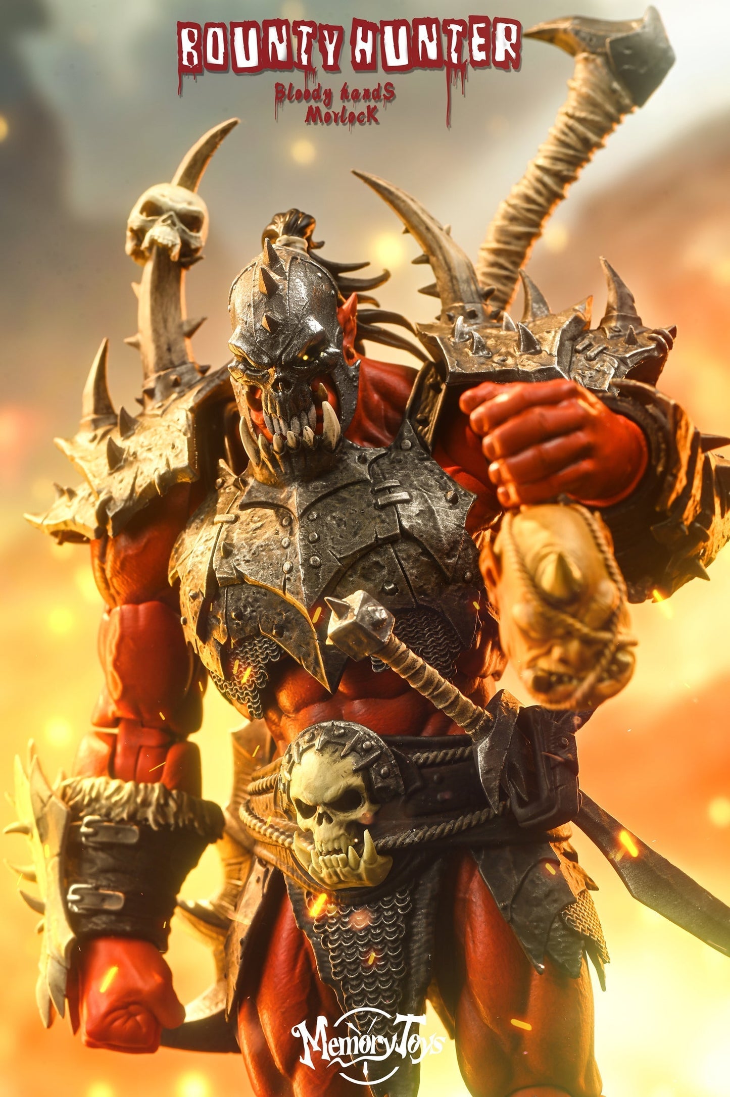 (USA Stock) Memory Toys 1/12 Bounty Hunter Red Orc action figure
