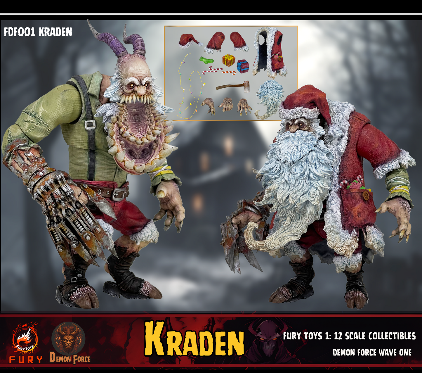 (Preorder) Fury toys Demon Force wave 1 1/12 The brother Kraden and Krynn 7 inches action figure