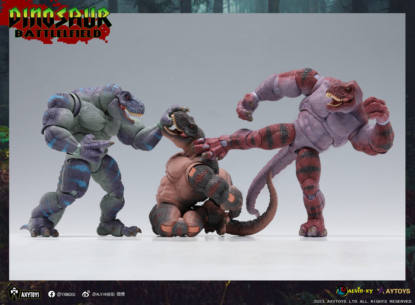 (Preorder) Axytoys 1/12 Dinosaur Battlefield King Tyrannosaurus Regular Versions - 005A & 006A