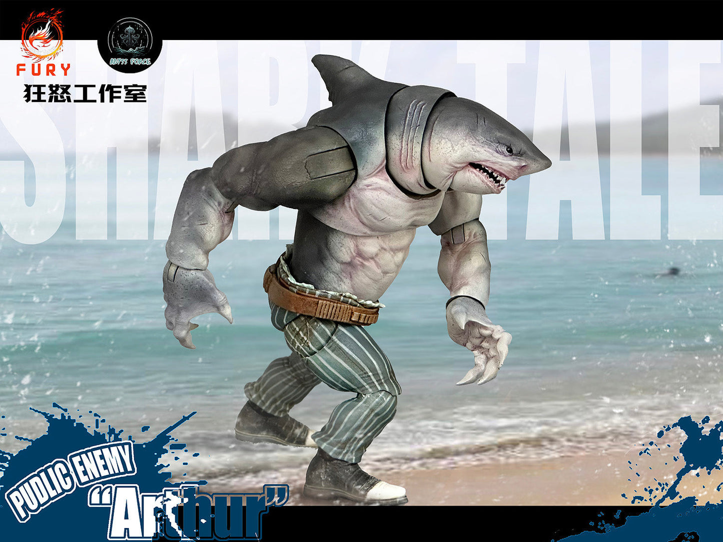 (Preorder) Fury toys 1/12 Abyss Force wave 1 White shark Arthur action figure