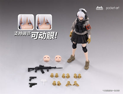 (Preorder) HASUKI 1/12 Pocket Art Series Rifleman Habe Sasha PA003 Action Figure