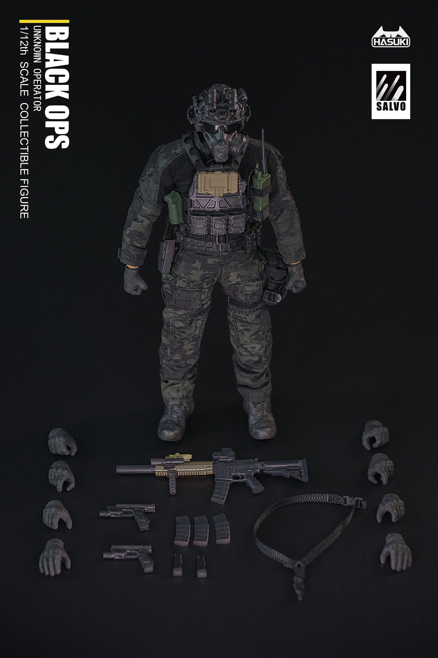 (Preorder) Hasuki 1/12 SA01 Black Operation Unknown operator action figure