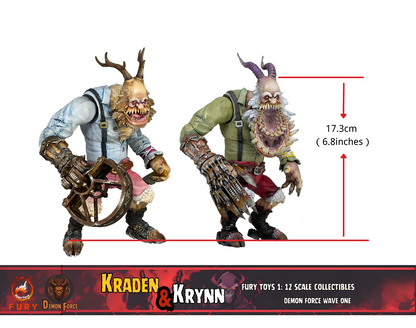 (Preorder) Fury toys Demon Force wave 1 1/12  The brother Kraden and Krynn 7 inches action figure