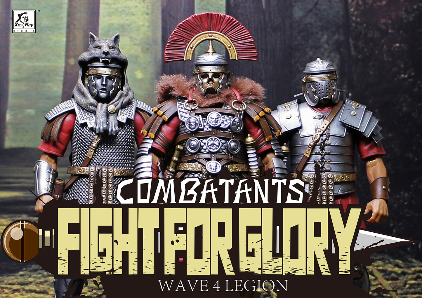 (Preorder) Xesray Studio Fight for Glory Wave 5 Marcus 016, Aulus 017 and  Roman Infantry 018 - 7 inches action figure