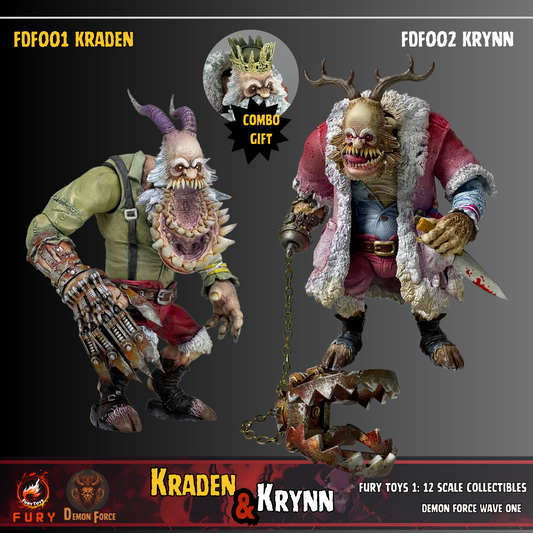 (Preorder) Fury toys Demon Force wave 1 1/12  The brother Kraden and Krynn 7 inches action figure