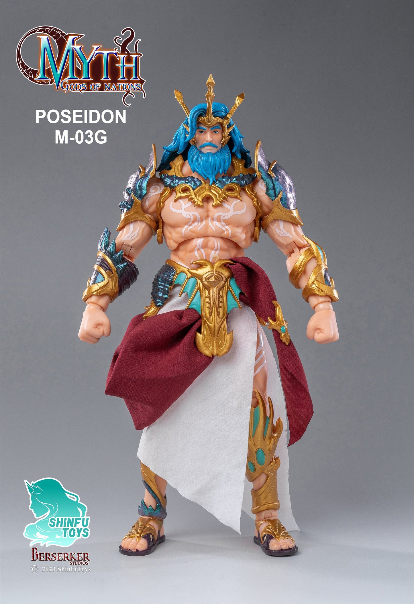 (Preorder) Berserker Studio 1/12 M03G Gold Armor Flesh Colored Poseidon action figure