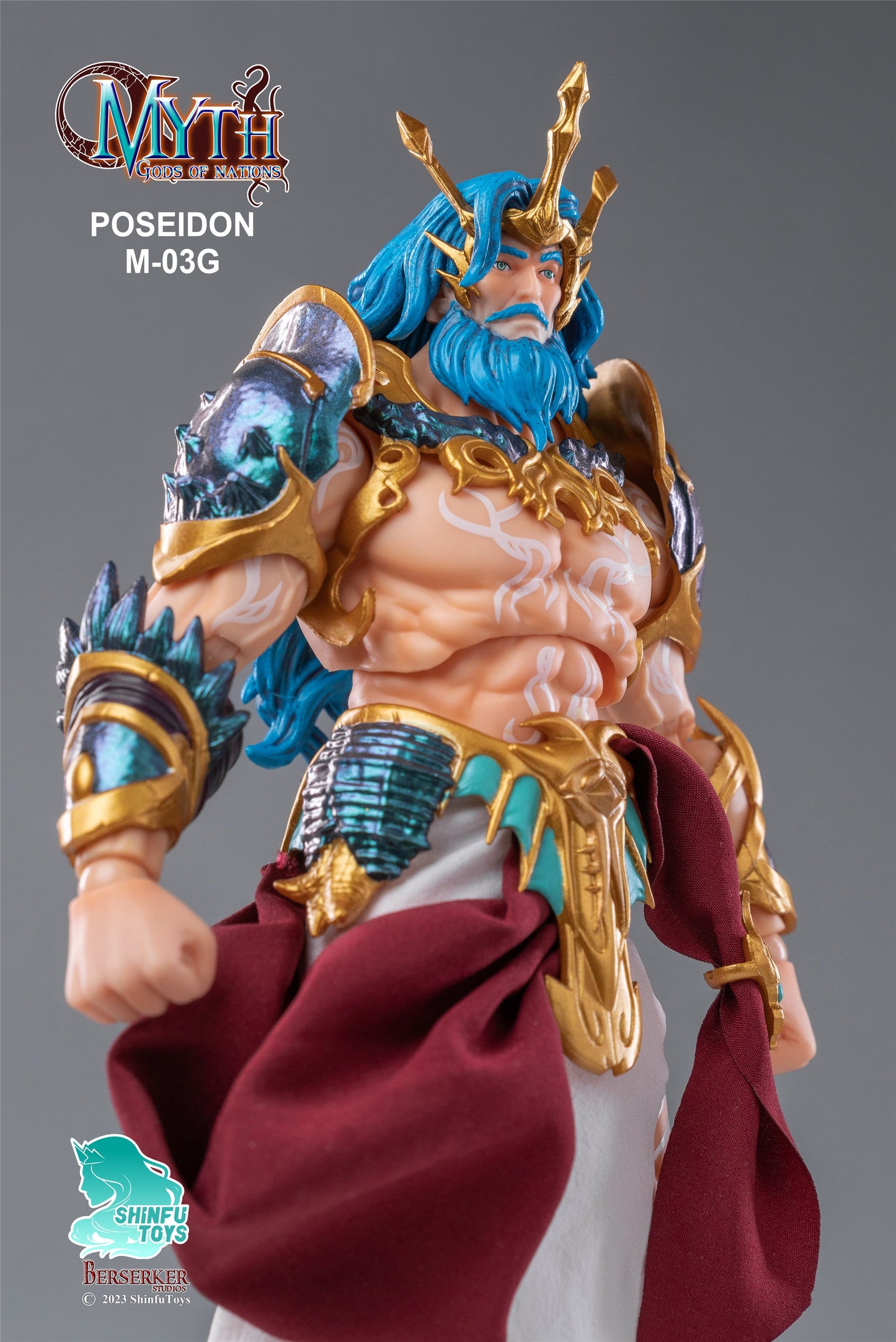 (Preorder) Berserker Studio 1/12 M03G Gold Armor Flesh Colored Poseidon action figure