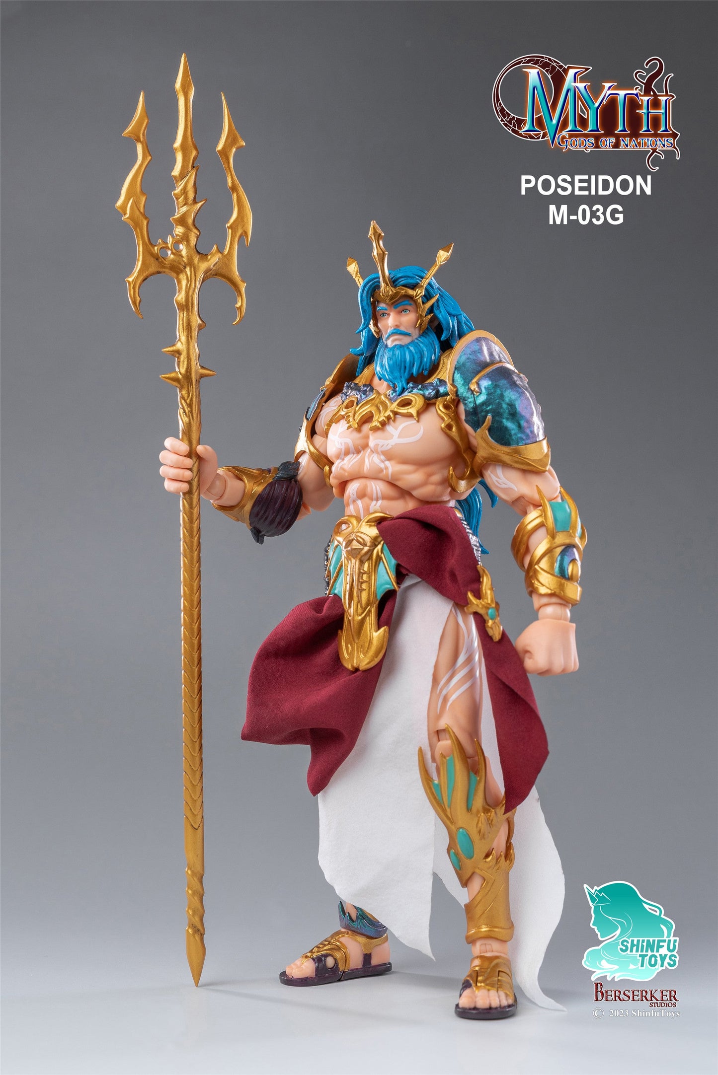 (Preorder) Berserker Studio 1/12 M03G Gold Armor Flesh Colored Poseidon action figure