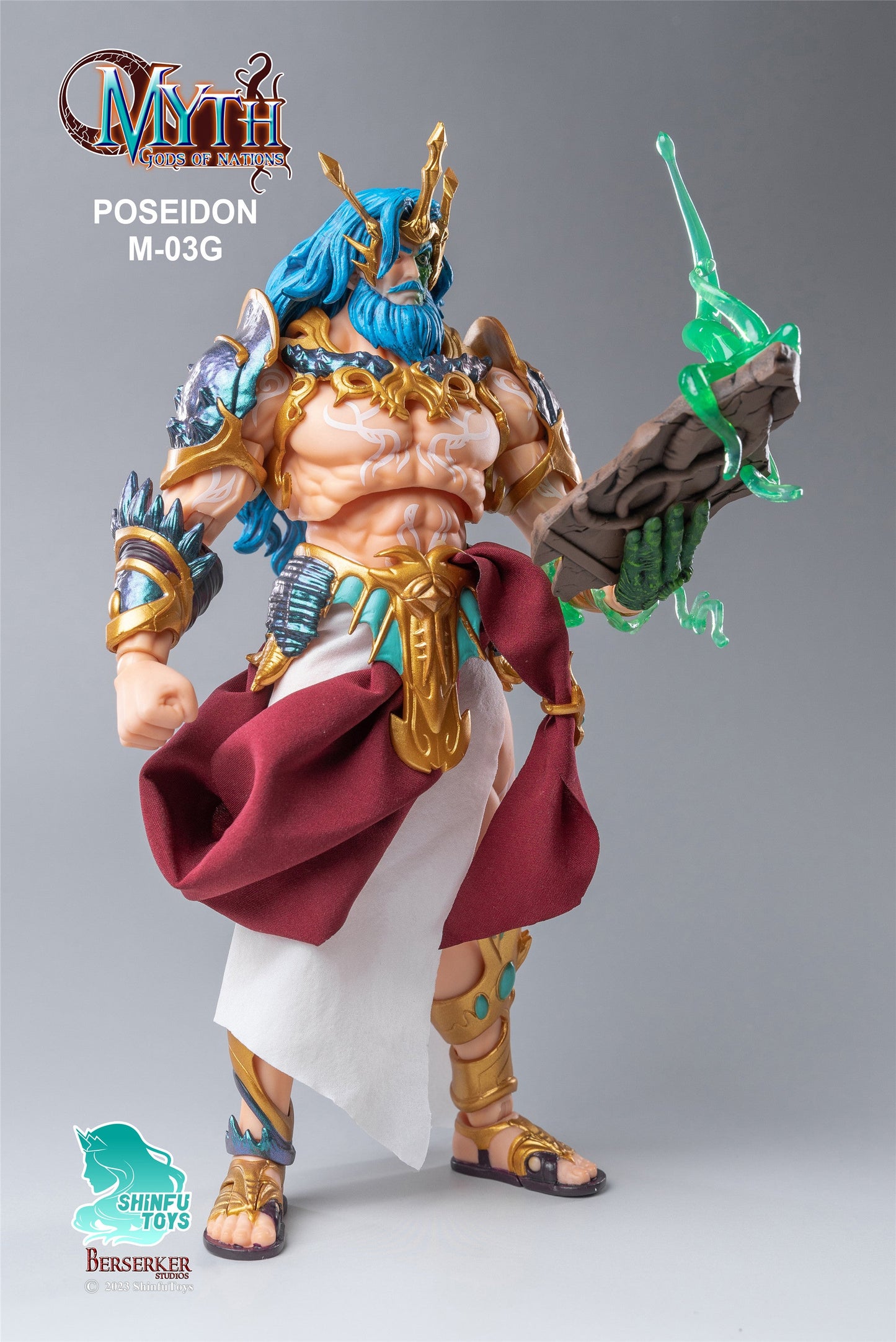 (Preorder) Berserker Studio 1/12 M03G Gold Armor Flesh Colored Poseidon action figure