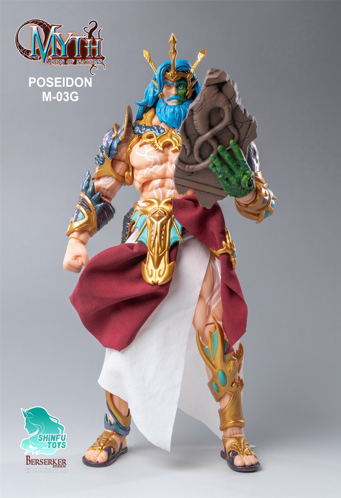 (Preorder) Berserker Studio 1/12 M03G Gold Armor Flesh Colored Poseidon action figure