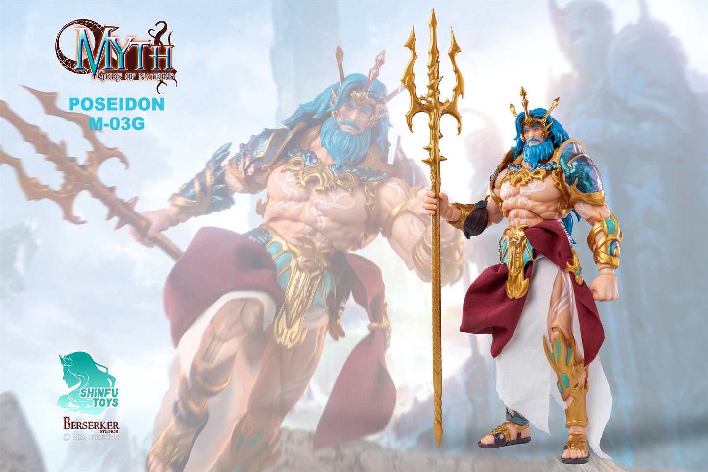 (Preorder) Berserker Studio 1/12 M03G Gold Armor Flesh Colored Poseidon action figure