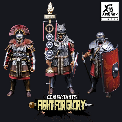 (Preorder) Xesray Studio Fight for Glory Wave 5 Marcus 016, Aulus 017 and  Roman Infantry 018 - 7 inches action figure