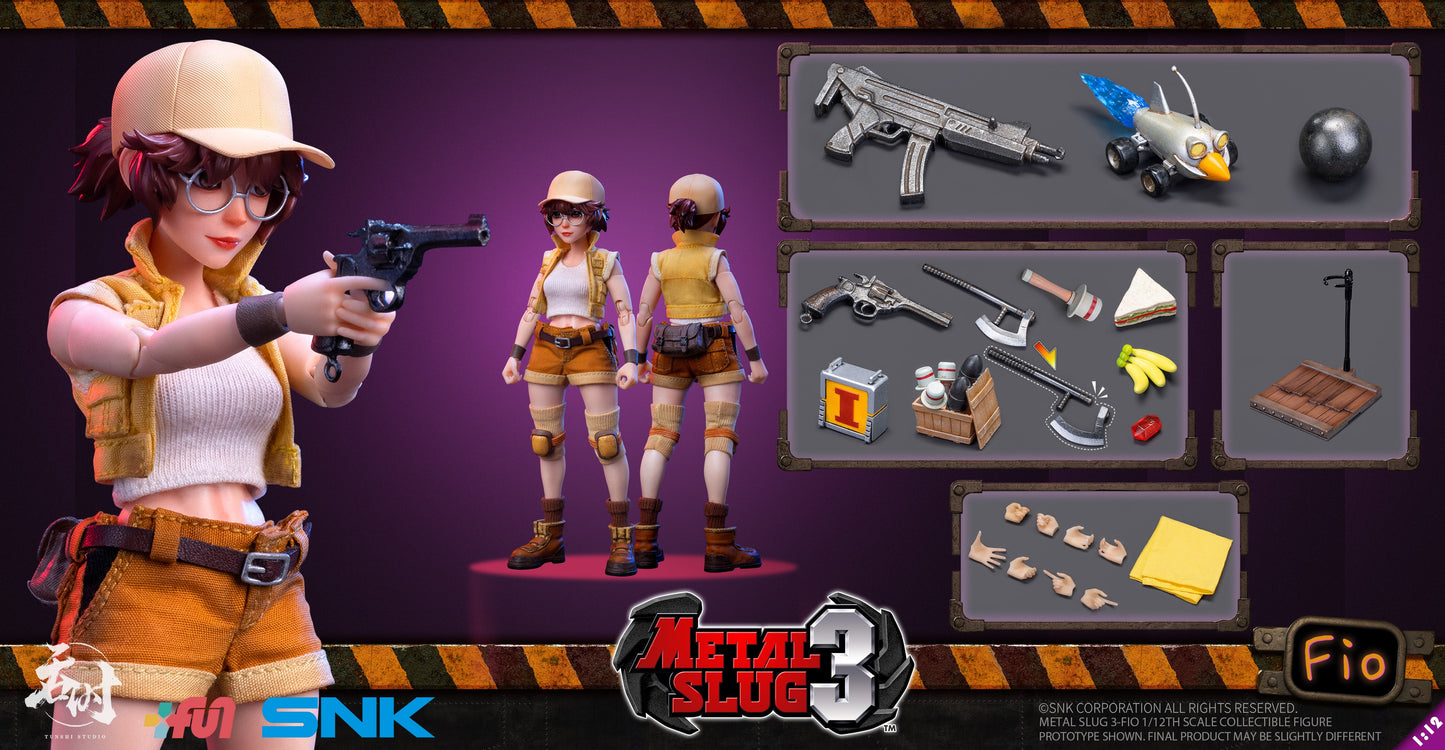 (Preorder) SNK licensed Tunshi Studio 1/12 metal slug wave 2 Fio and Eri action figure